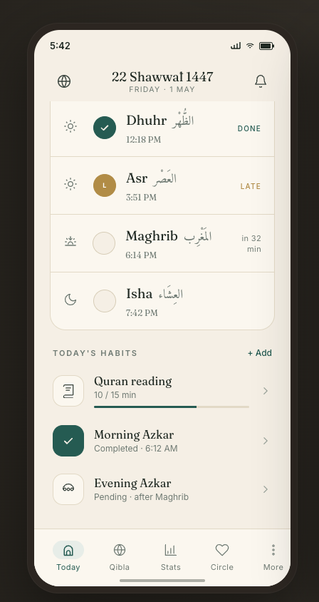 Ruhly – Muslim Habit Tracker